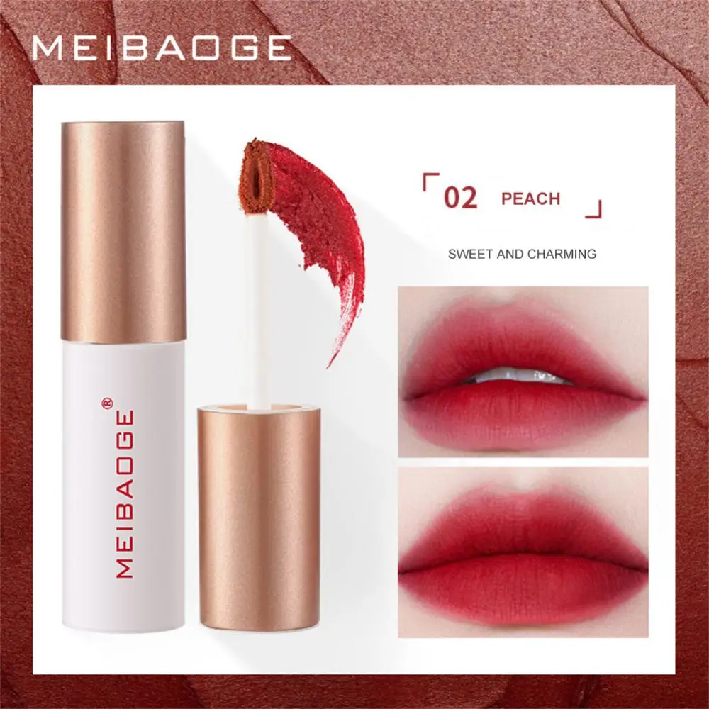 1/2/3PCS Moisture Lipgloss Soft Mist Lip Gloss 4 Color Silky Red Lip Tint Mud Lips Makeup Liquid Lipstick Cheek Rouge