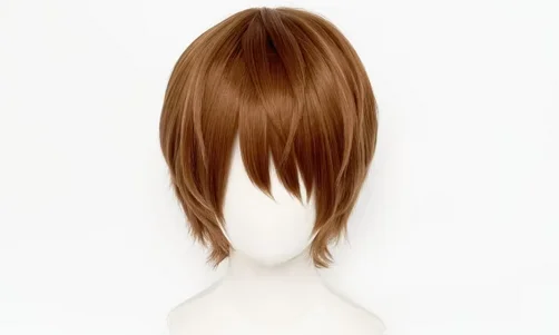 Anime Yagami Light Cosplay Wig Short Brown Heat Resistant Hair Pelucas Cosplay Wigs + Wig Cap