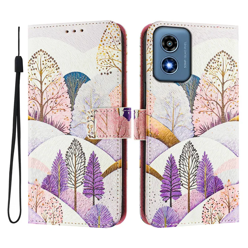 حافظة جلدية بتصميم زهرة ريترو لهاتف موتورولا موتو جي بلاي 2026 موتو جي 5 جرام 2025 2024 كوكه غطاء مغناطيسي قابل للطي أكياس الهاتف #2