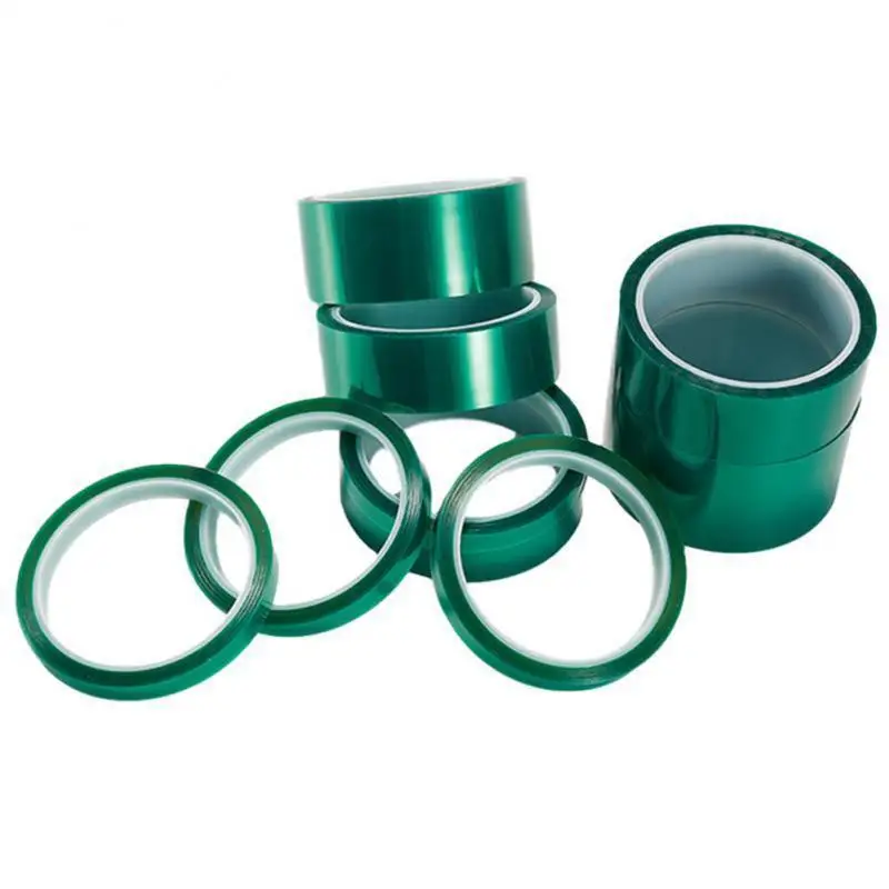 PET Film Tape Heat Resistant High Temperature Masking Shielding Green-Tape For PCB Solder SMT Plating Insulation Protection