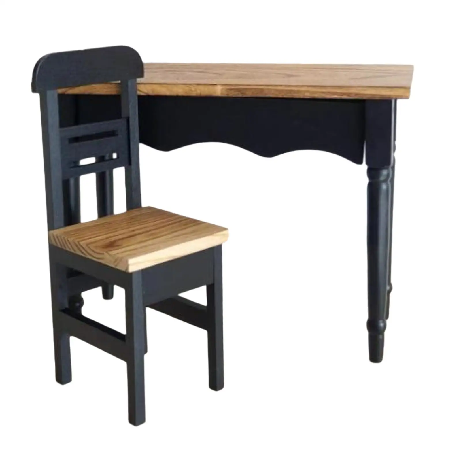 2 ชิ้นตุ๊กตาโต๊ะเก้าอี้ 1:3 ฉากชีวิตหัตถกรรมสมจริงที่ยังไม่เสร็จ DIY