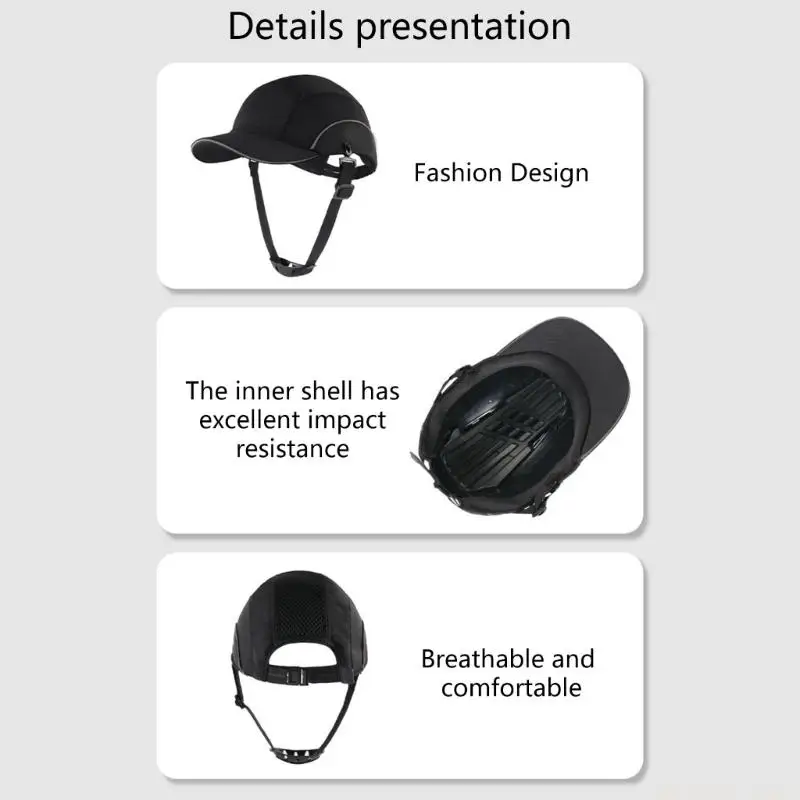 31BE Light Weight Safety Bump Cap Breathable Sports Protective Hat Comfortable Safety Headgear for Cycling Skateboarding