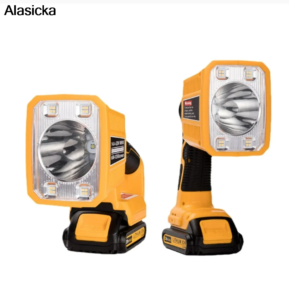 

LED Work Light 18W 1250LM Handheld Torch Worksite Light for Dewalt 20V MAX Lithium Battery