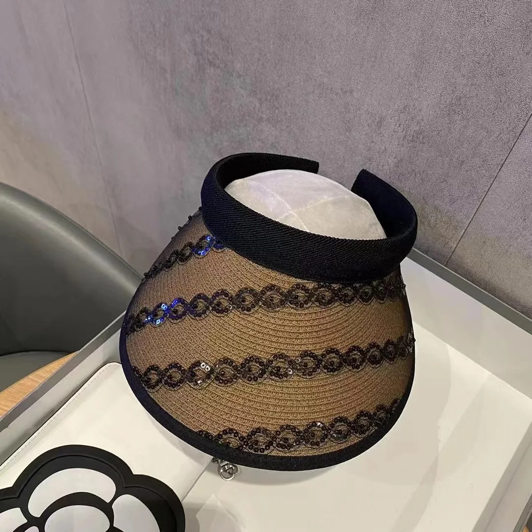 2025 صيف جديد! عصابة رأس نسائية - نوع دانتيل ترتر فارغ - قبعة من القش - متعددة الاستخدامات، للتظليل في الهواء الطلق