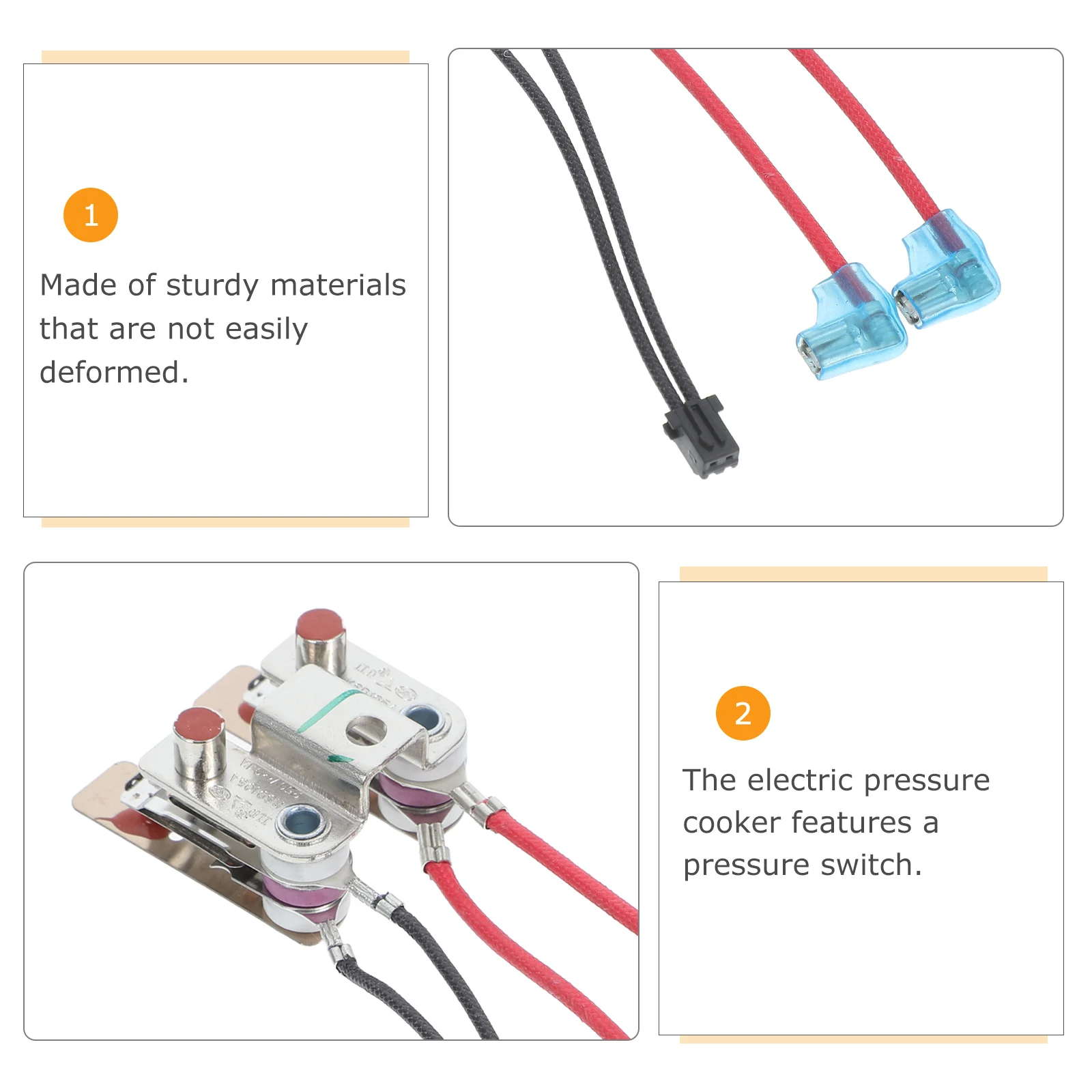 Panela de pressão elétrica limitador de temperatura interruptor de pressão bimetálico termostato sensor para fogão peça de reposição metal