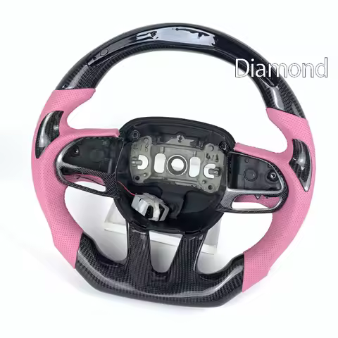 Carbon Fiber LED display Steering Wheel Perforated Leather For Dodge Challenger/Charger SRT HELLCAT 2015-NOW