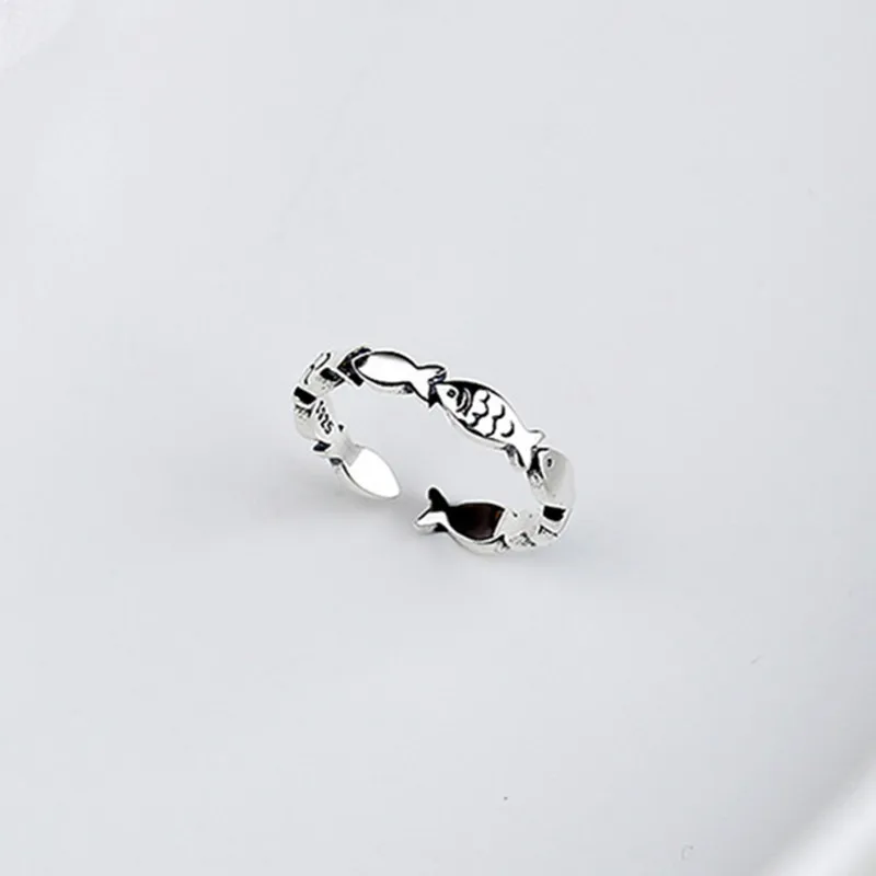 New Arrivals Simple Open Fish Finger Rings For Women Men Fashion Personality Jewelry Gifts