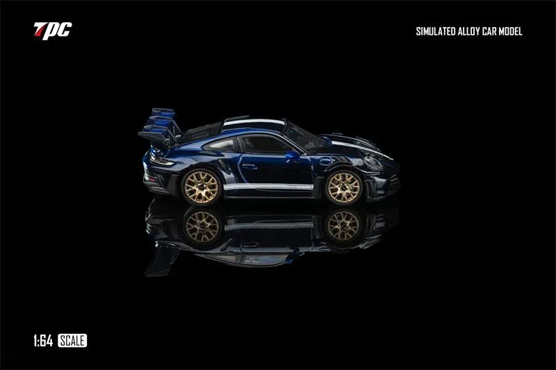 

PreSale TPC 1:64 GT3 RS (992) GT Silver / White Blue / Metallic Blue Collection Miniature DieCast Model Car