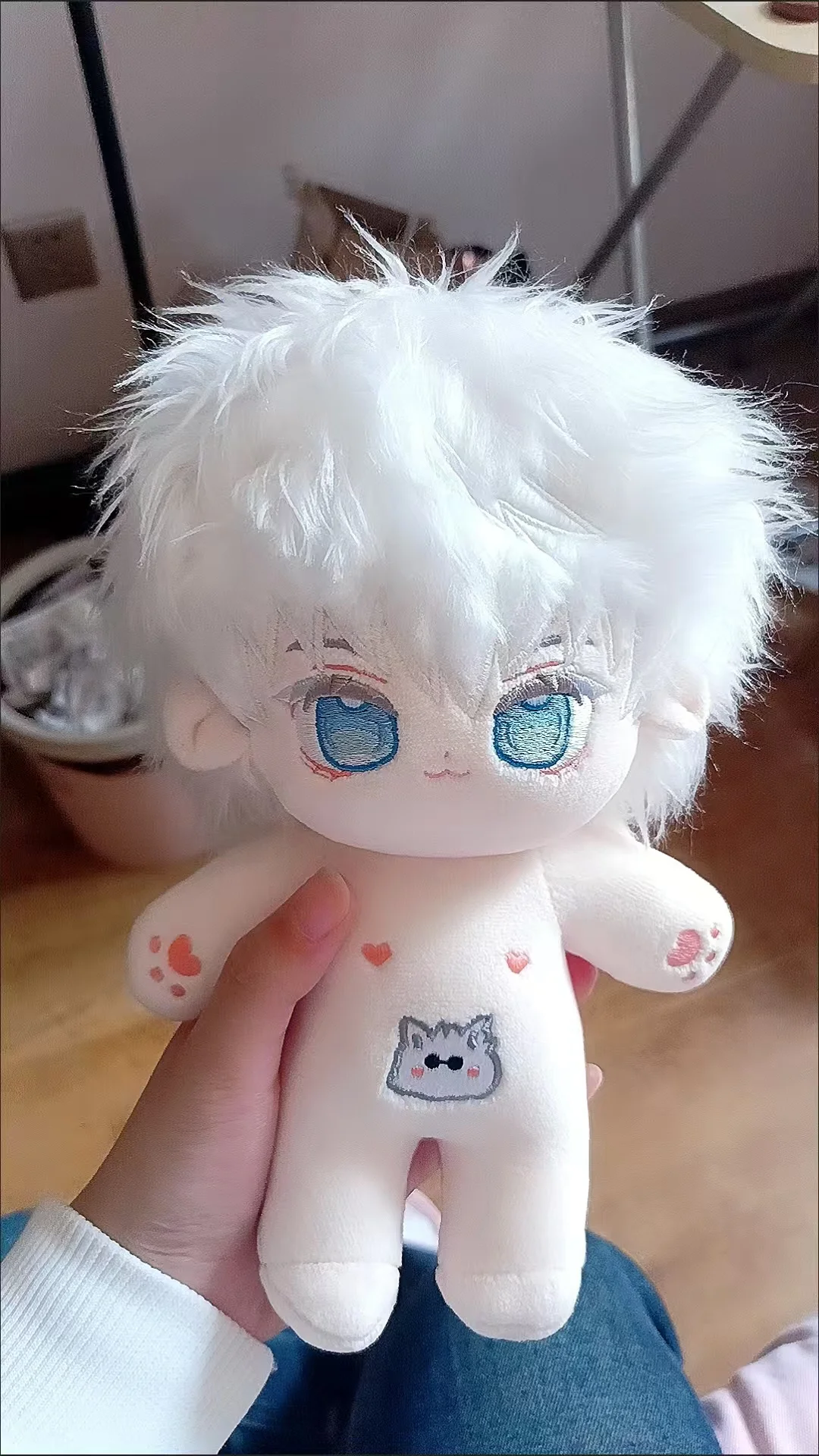 Jujutsu Kaisen Gojo Satoru  20cm Anime  Cartoon Short Plush Body doll Plushies Xmas Gift Handsome Cotton Figures Pillow