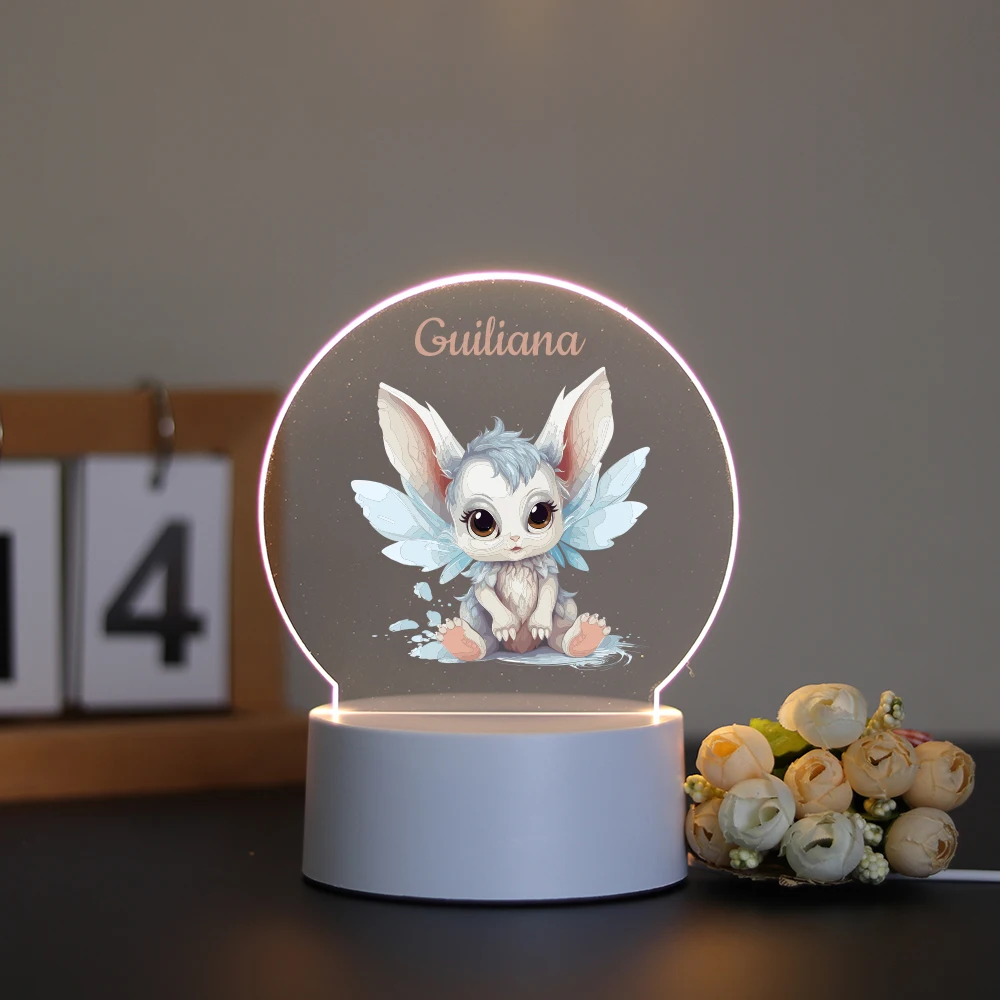  1 pc Musical instrument lovers and cute little animals UV Print Diy Name You Need Acrylic Night Lights 3D Visual Night Lamp