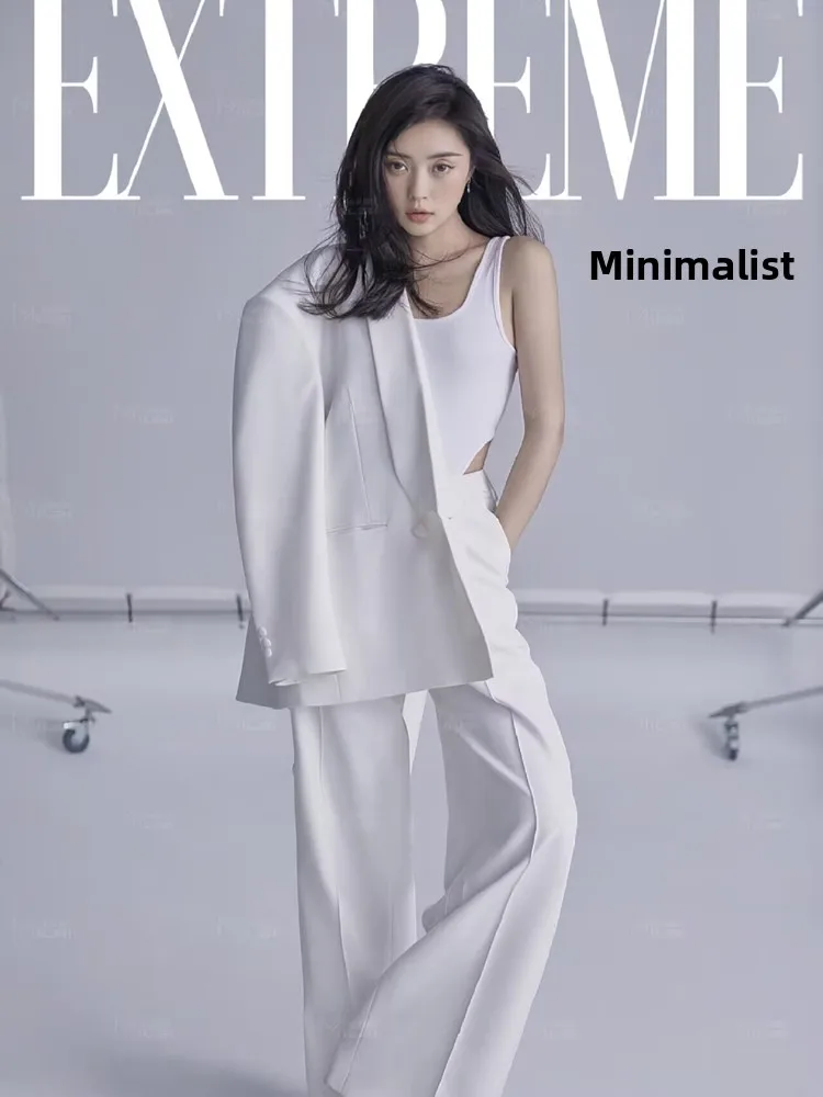 

2026 New Fashion Personality High-End Suit Photography Studio Korean Style Art Portrait Emotion Wardrobe Ladies Suit