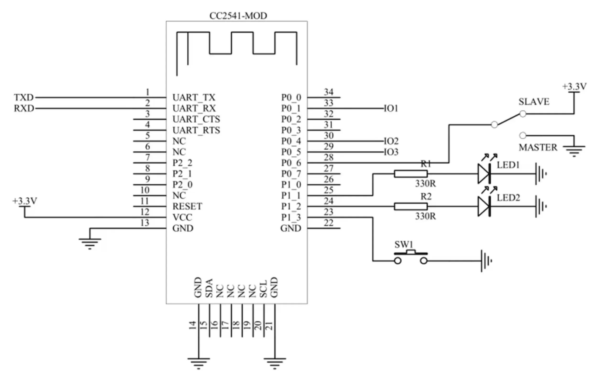 10 قطعة/الوحدة AT-09 BLE 4.0 وحدة بلوتوث لاردوينو متوافقة مع أندرويد 4.3 + iOS 2.4G 3.6-6V CC2541 رقاقة 100 متر المدى