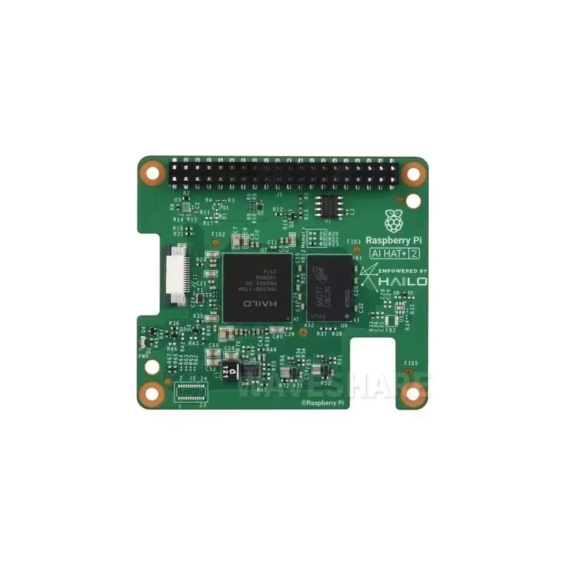 BoMasOfficial Raspberry Pi AI HAT+ 2, Built-in Hailo-10H AI Accelerator And 8GB Onboard RAM, Comes With Heatsink