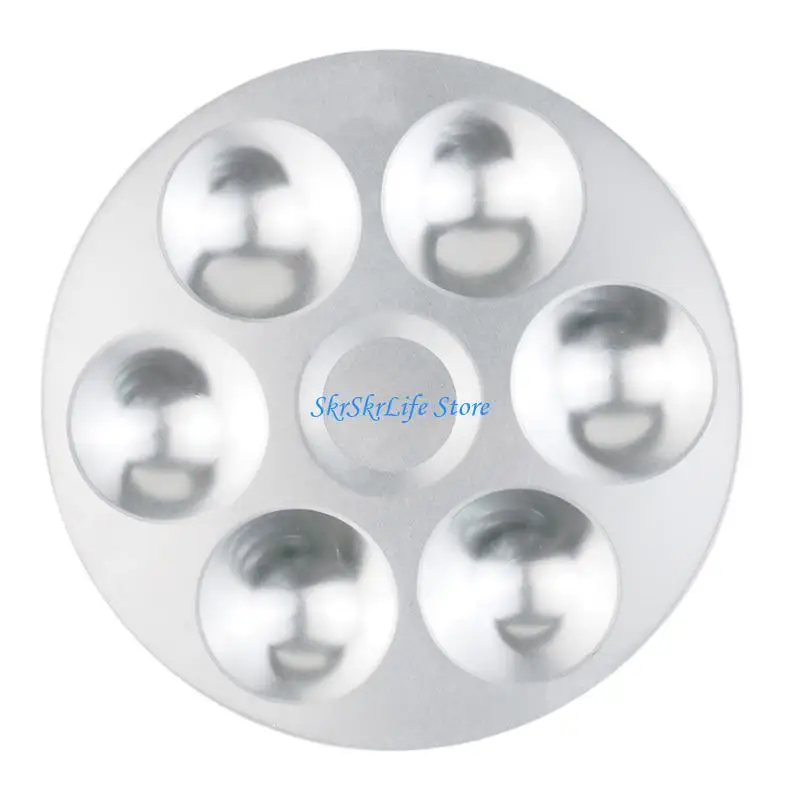 E65E Metal Paint Mixing Palette for Artist Watercolor Oil Painting, Artist Paint Tray Round Sqaure Metal Palette