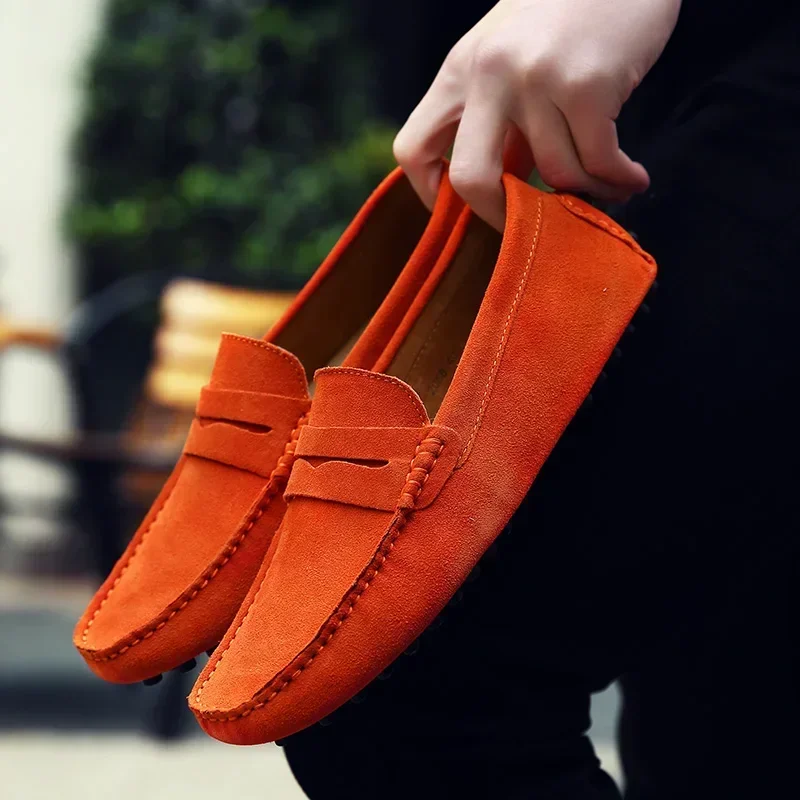 

Fashion Lightweight Suede Men Casual Shoes Lazy Shoes Male Breathable Slip-on Mens Driving Shoes Comfortable Loafers Moccasins