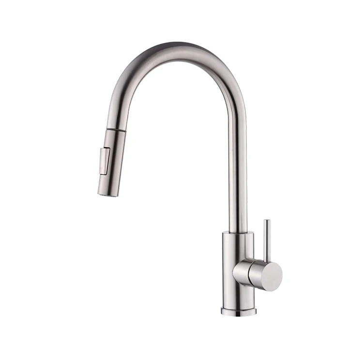Rubinetto da cucina spray estraibile in acciaio inossidabile senza piombo economico Miscelatore per lavello Rubinetto da cucina moderno