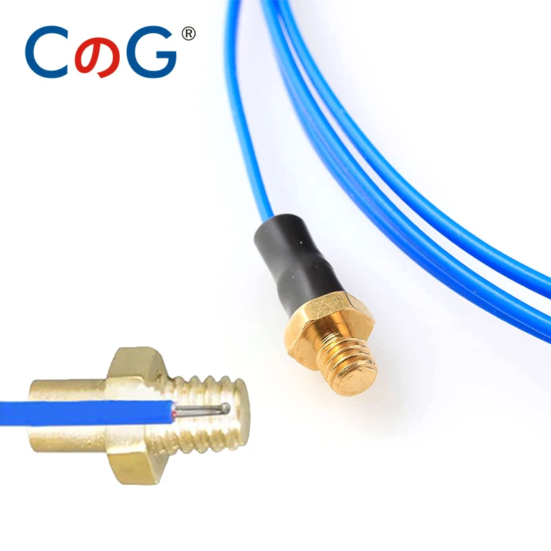 CG K Type M3/M4 3D Printer Screw Thermocouple Copper Probe Temperature Sensor with 0.5/1M High Precision Waterproof PTFE Cable