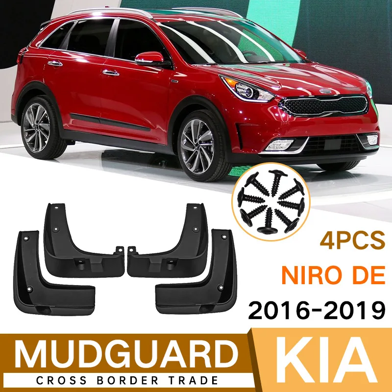 

For KIA NIRO DE 2016-2019 Car Molded Mud Flaps Splash Guards Mudguards Front Rear Styling Front Rear Wheel Accessories