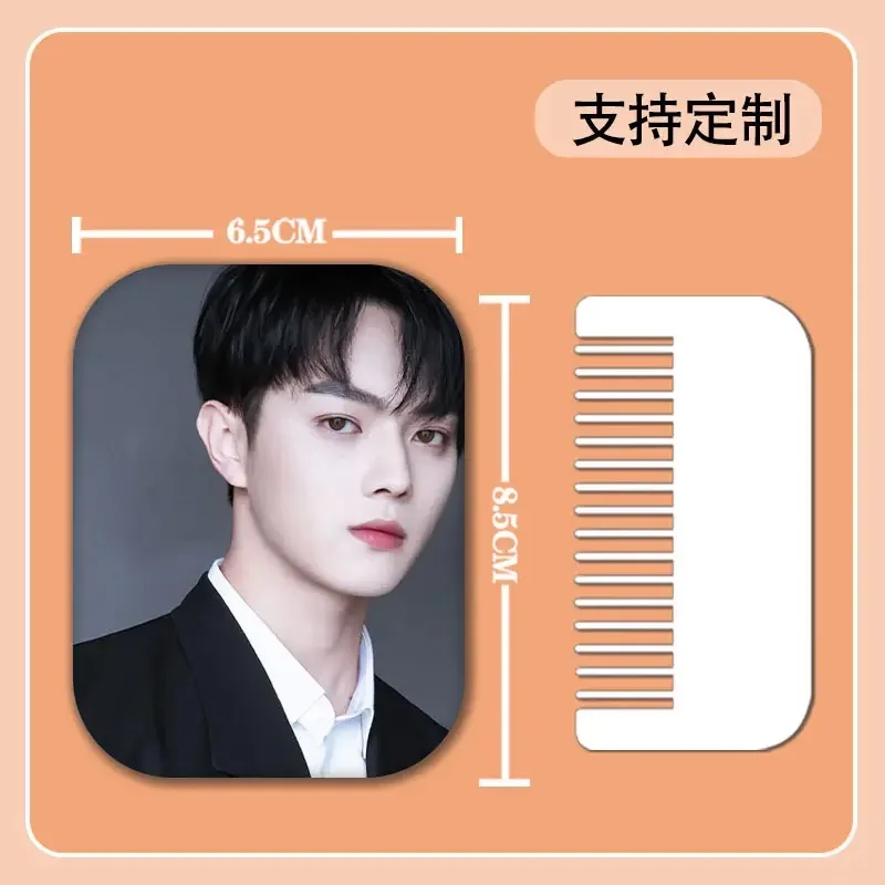 Soso Xu Kai باليد ماكياج التلفزيون شخصية الدراما ستيلز صورة صورة مريحة المحمولة للطي مرآة على الوجهين مع مشط