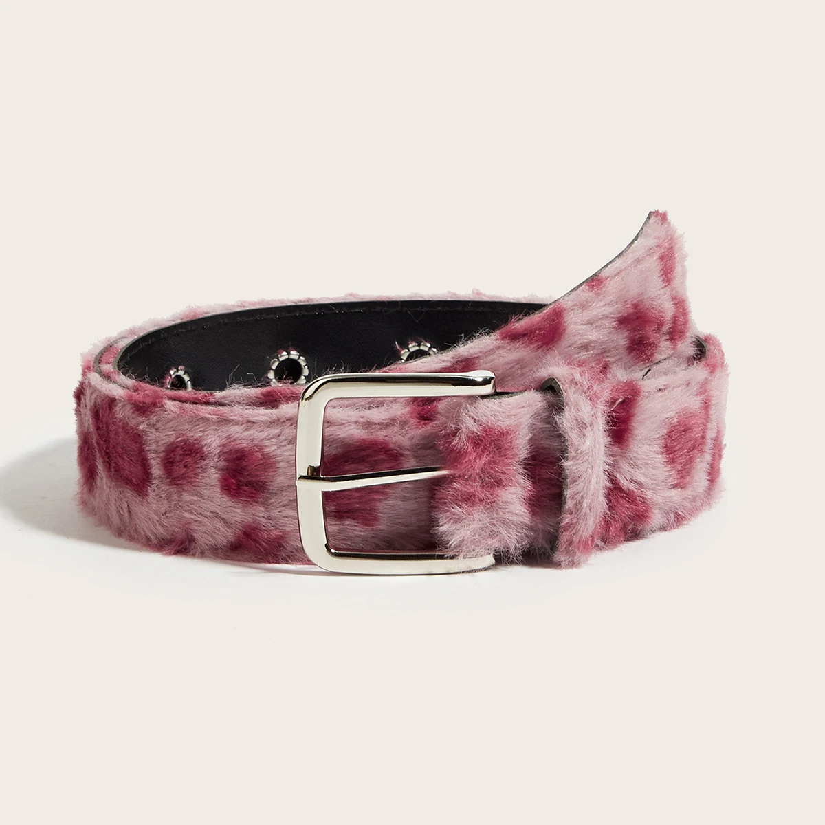 

Women Belts Fashion Artificial Vivid Animal Fur Waistband Ladies Hip hop Punk Accessories Pink Jeans Waistband winter