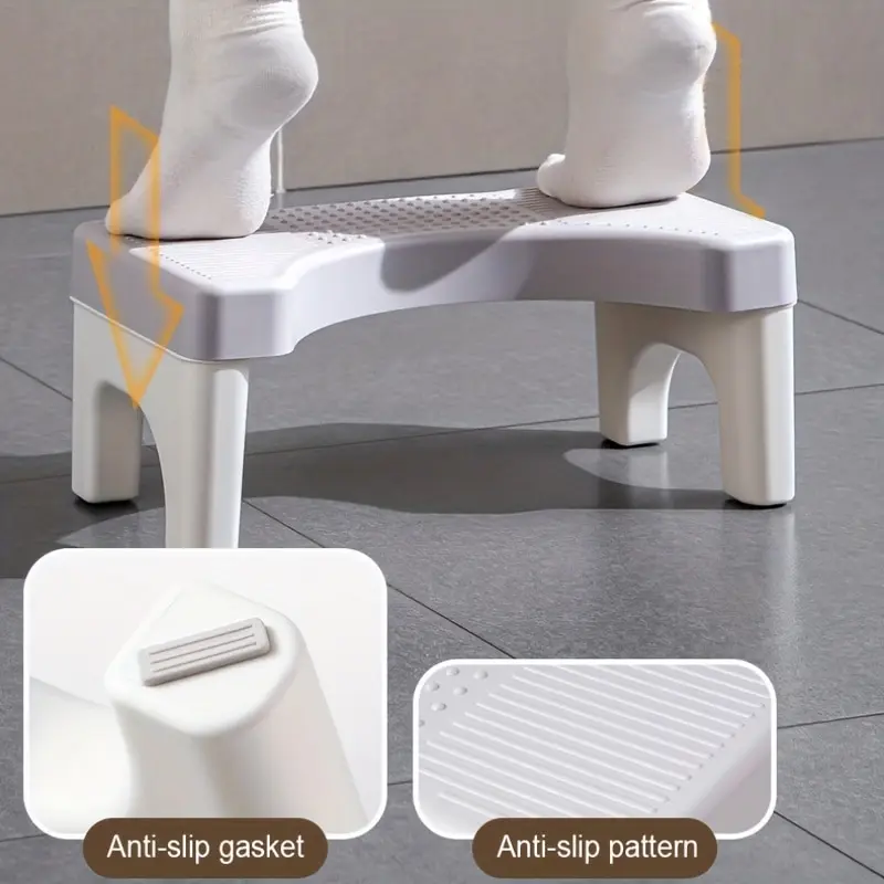 1pc Toilet Potty Stool For Duty Plastic Portable Squatting Poop Foot Stool Bathroom Non-Slip Toilet Assistance Step Stool