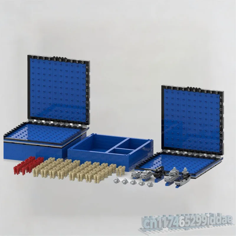 2574Parts Naval Strategy Board Game Building Blocks Fleet Battle Tabletop Model DIY Assembly Toy Interactive Family Party Gift