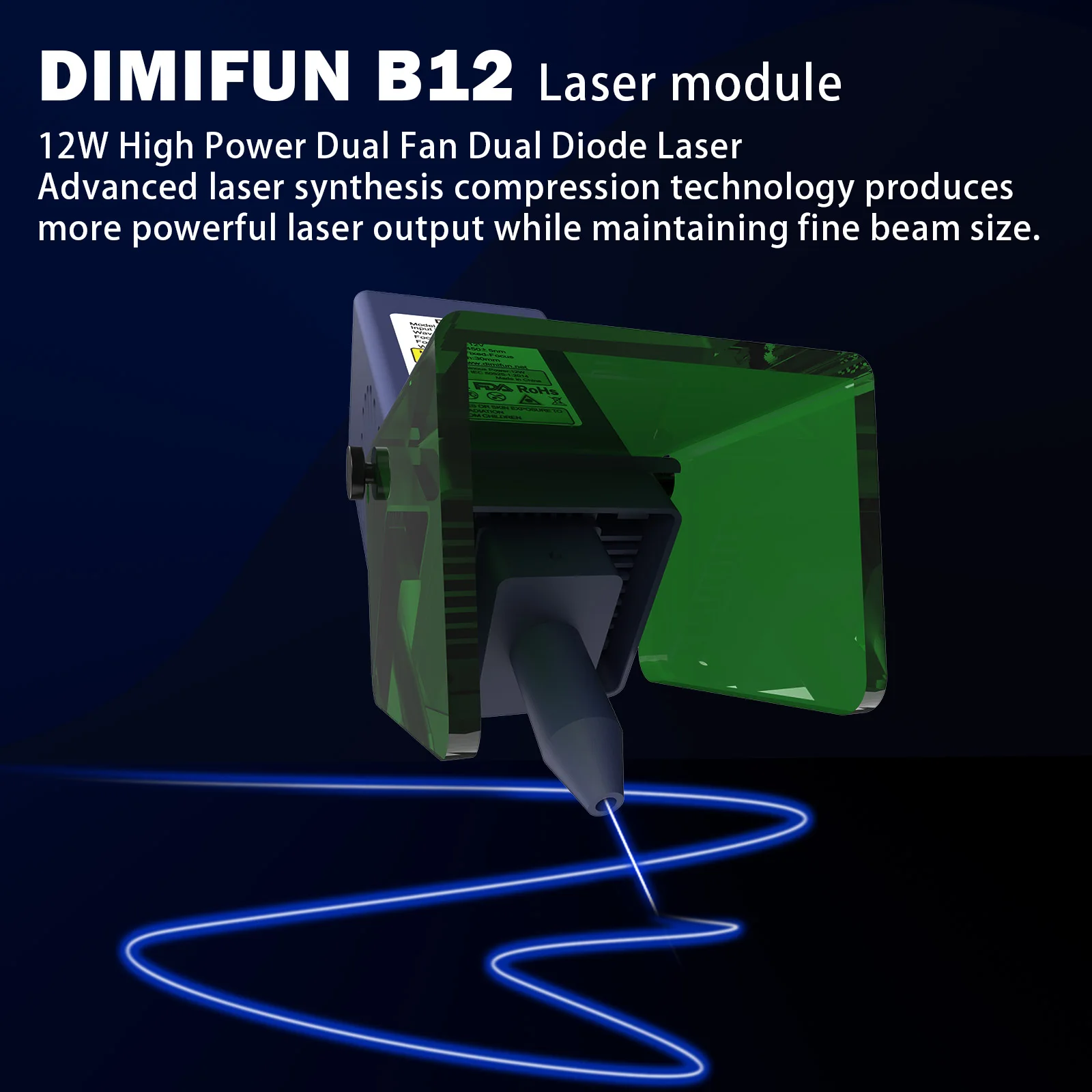 B12 Laser Module Laser Engraving And Cutting TTL Module On Hundreds Of Materials For More Professional DIY Enjoyment