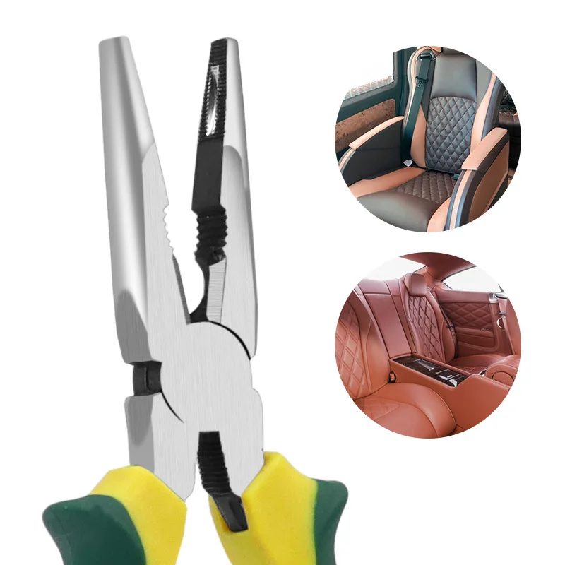 1PC NEW Special calipers for automobile leather seats Pincers with hole High carbon steel Pointed pliers Car Tools forceps