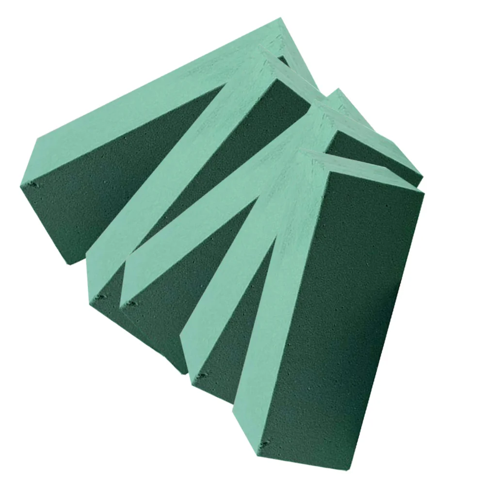 

5pcs Floral Foam Flower Brick Green Moisture Retaining Craft Base For Fresh Cut Flowers Arrangements Home Garden Decoration