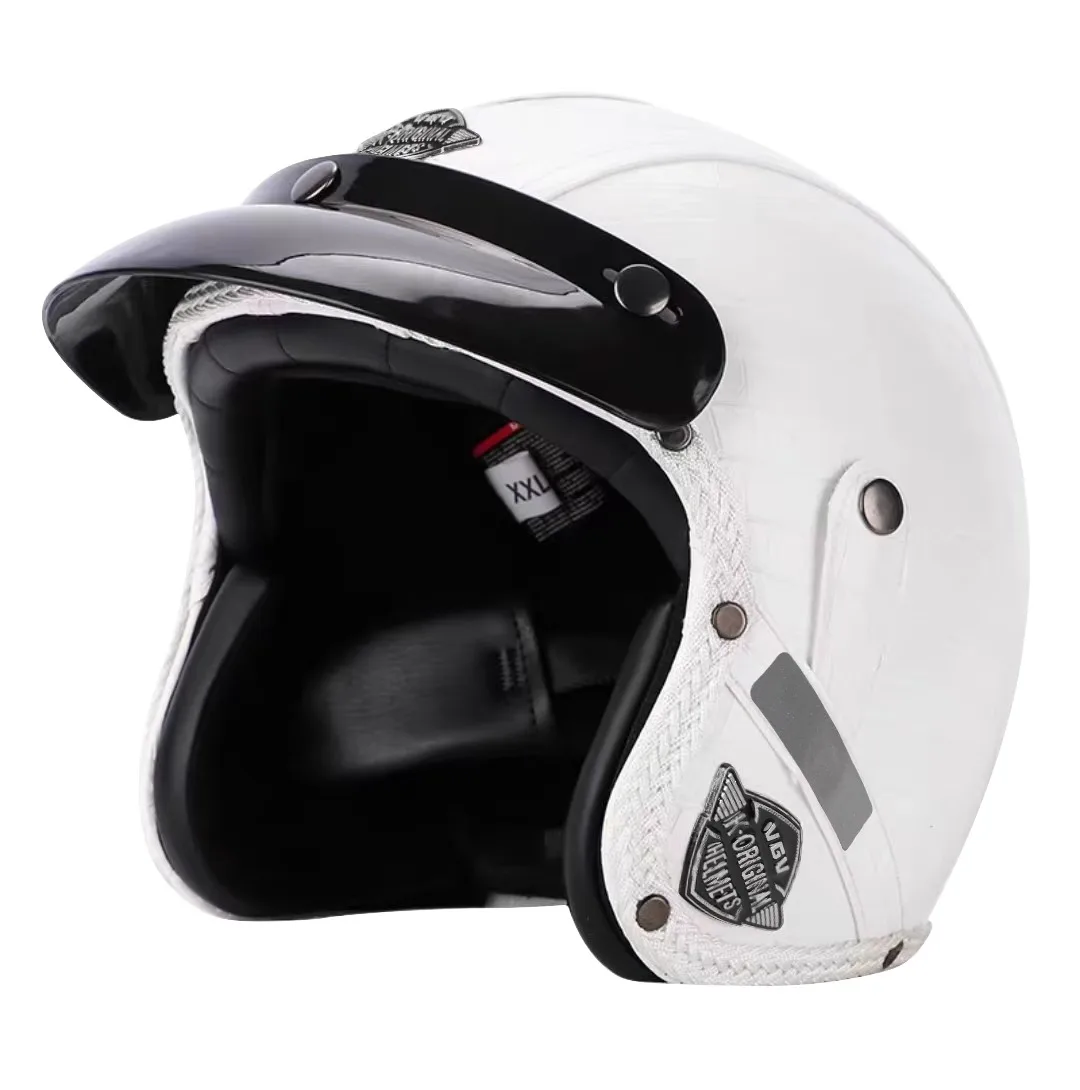 

Dot 3/4 Open Face Adult Helmet for Scooter Moped Cruiser Cafe Racer Retro Vintage Street Bike Motorcycle Helmet