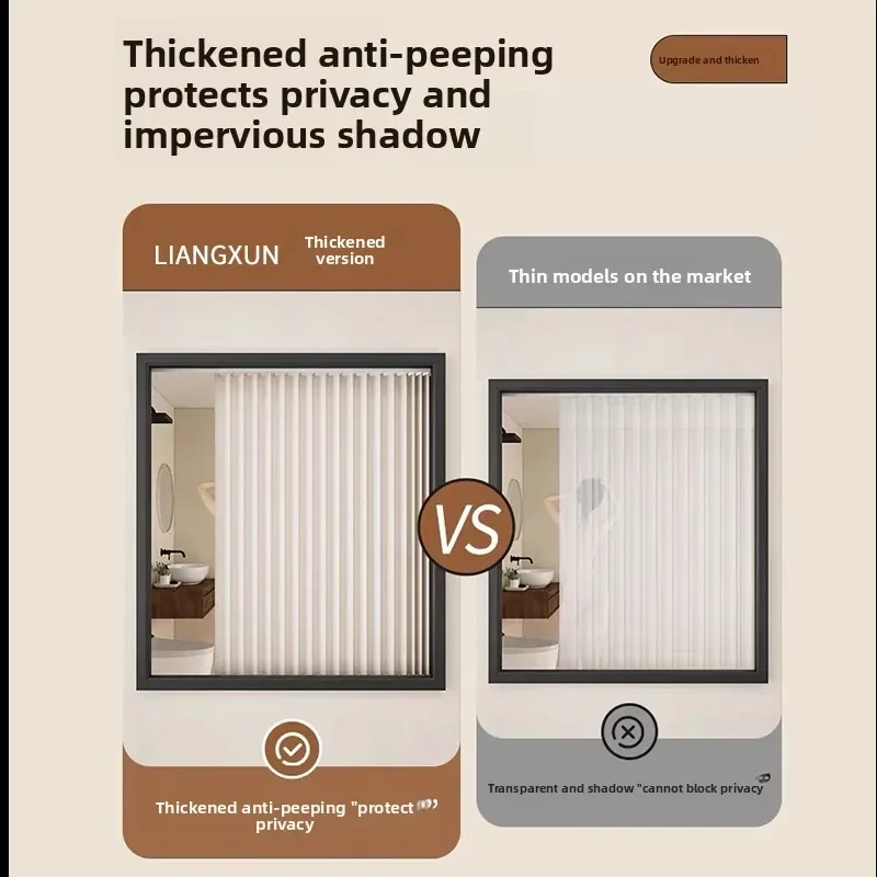 

Bathroom shading curtain, waterproof folding non-punching shading curtain