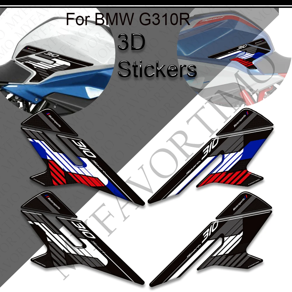 For BMW G310R G 310 R G310 Protector Tank Pad Side Grips Gas Fuel Oil Kit Knee 3D Stickers Decals Fairing Fender 2021 - 2025