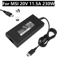 230W 20V11.5A USB Tip Power Adapter Cord Charger For MSI GE76 GE66 Raider MSI GP76 GP66 Leopard Laptops For 240W 20V 12A
