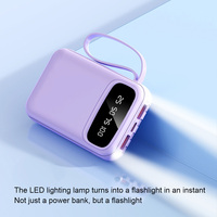 10000mAh Compact Portable Power Bank 20000mAh fast Charging With 4 in1 Charging Cable Suitable For iPhone/Samsung/Xiaomi