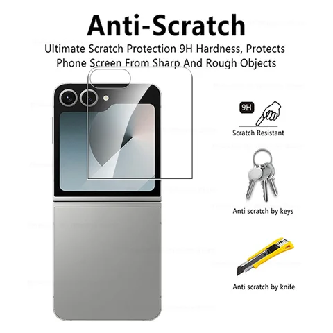 Z Flip 6 закаленное стекло для Samsung Galaxy Z Flip6 Стекло для объектива задней камеры 6 в 1 Защитная пленка для экрана с полным покрытием ZFlip 6 ZFlip6 5G
