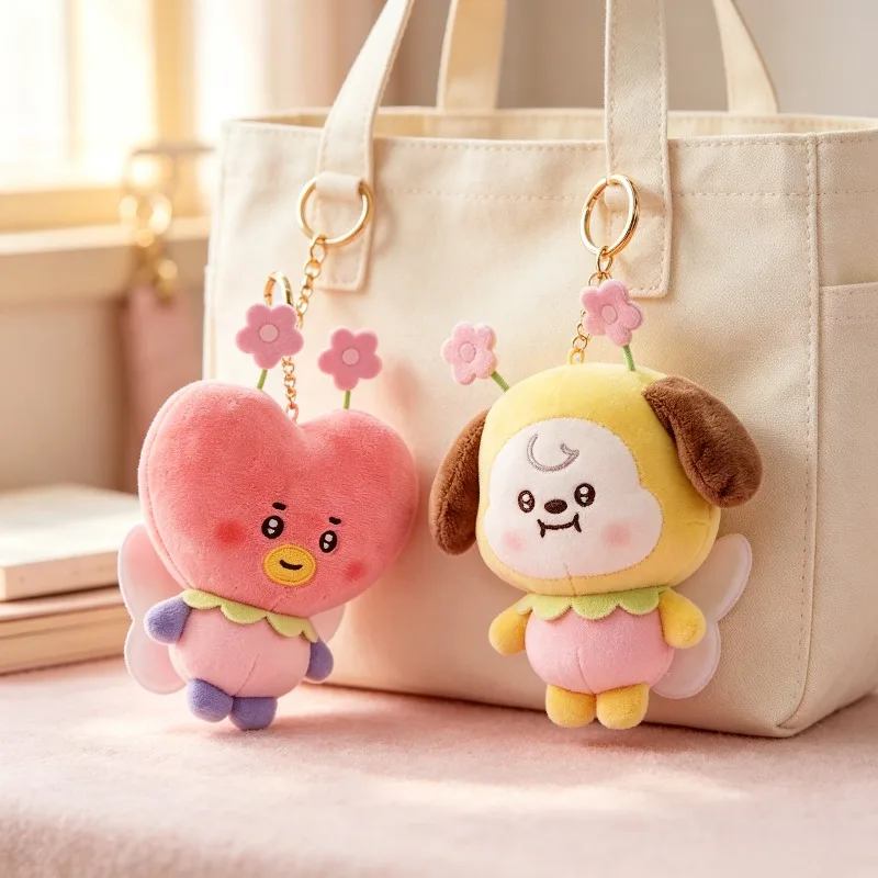 BT21 Chimmy Cooky koya Shooky Tata Creative Anime Peripheral Cartoon Keychain Personality Cute Backpack Decorative Doll Pendant view 2