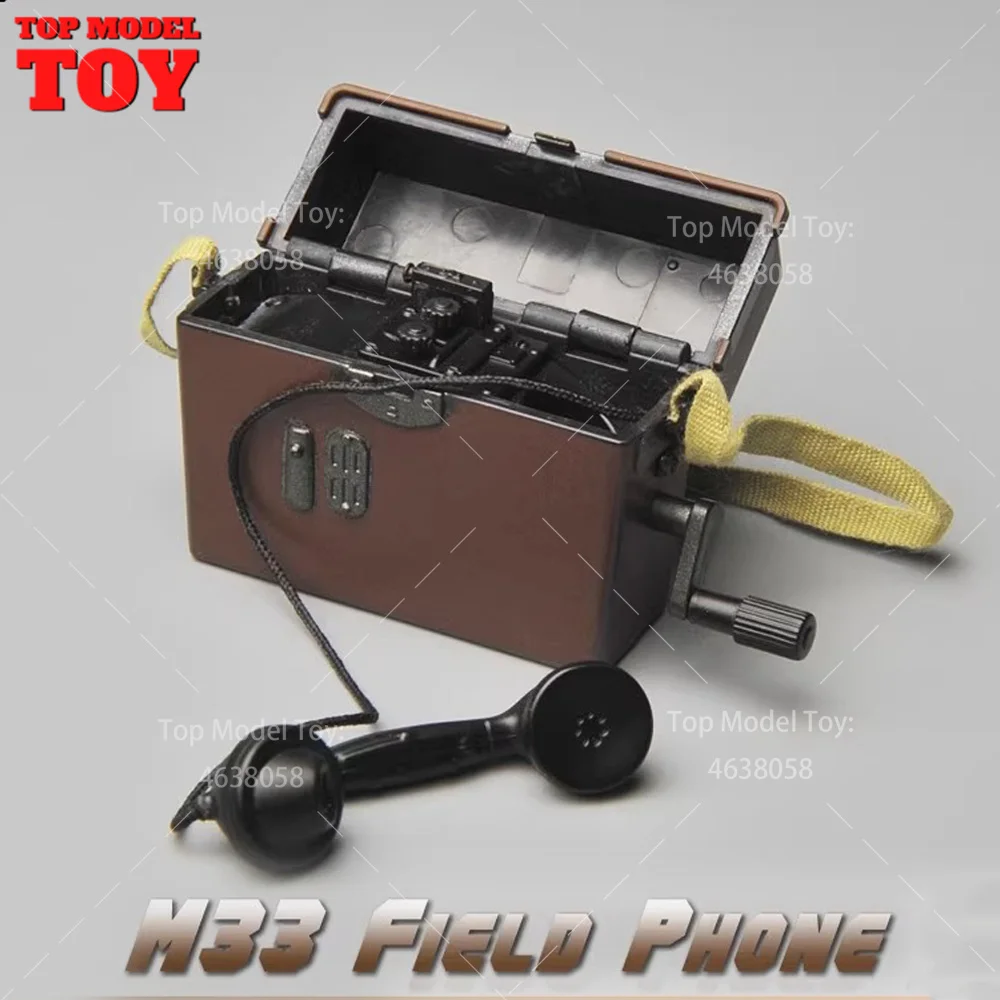 ZYTOYS ZY2014 Model Telefonu Polowego M33 w Skali 1/6, Plastikowe Akcesoria Sceniczne, Rekwizyty Pasujące do Figurki Żołnierza Męskiego 12''