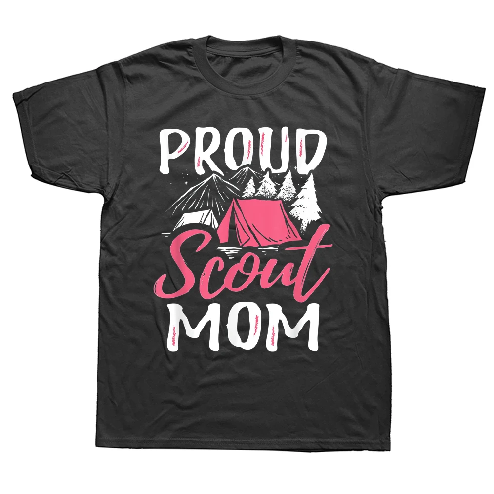 Funny Proud Scout Mom Scouting Leader Camping T Shirts Graphic Cotton Streetwear Short Sleeve Birthday Gifts Summer T-shirt