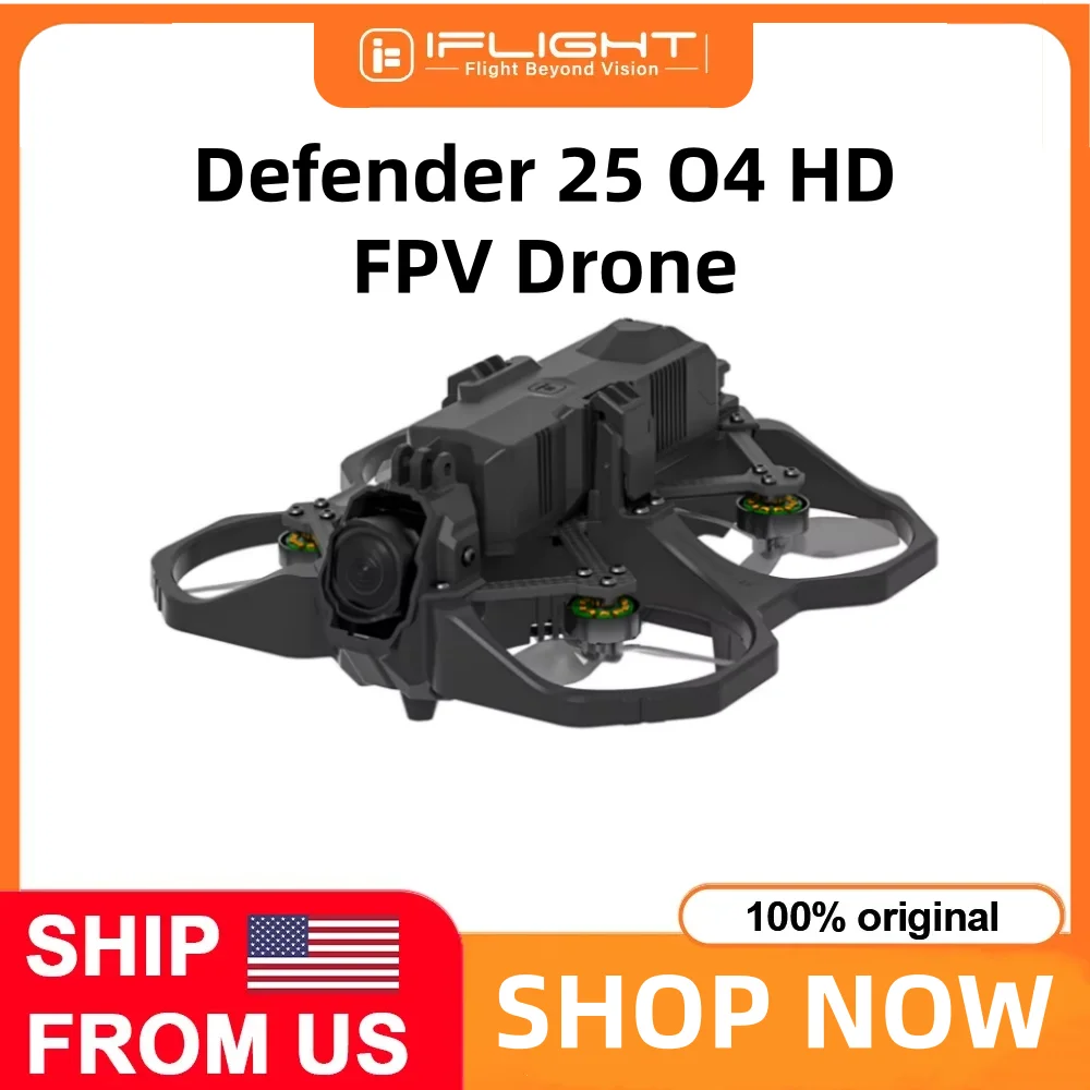 

iFlight Defender 25 O4 HD BNF 2.5inch Brushless Whoop Quadcopter lightweight and Portable Suitable for Beginners Toy As Gift