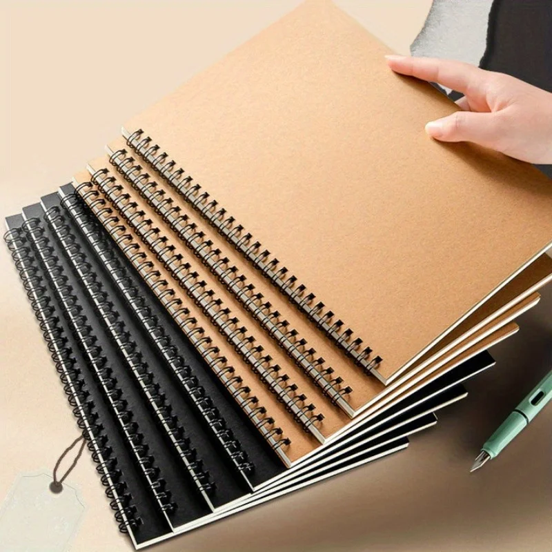 A5 Spiral Notebook with Minimalist Cover, 60 Sheets Thick Quality Paper, Coil Binding for Easy Writing and Page Flipping