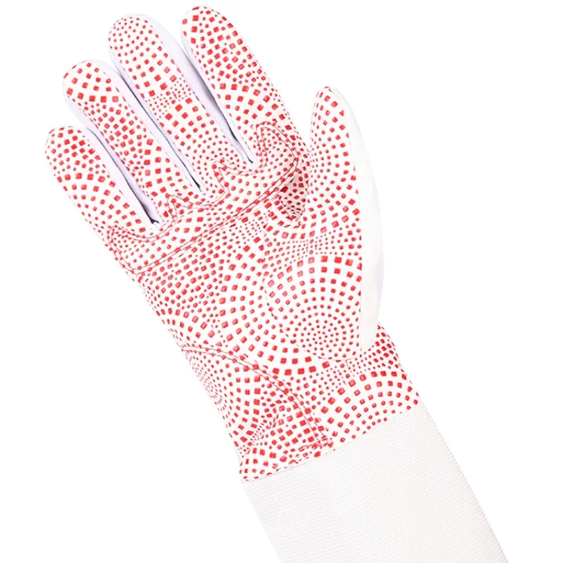 

Fencing Gloves for Foil Epee and Saber Leather Mitten for Fencing Match and Bout Practice Washable Anti-Slip Coating