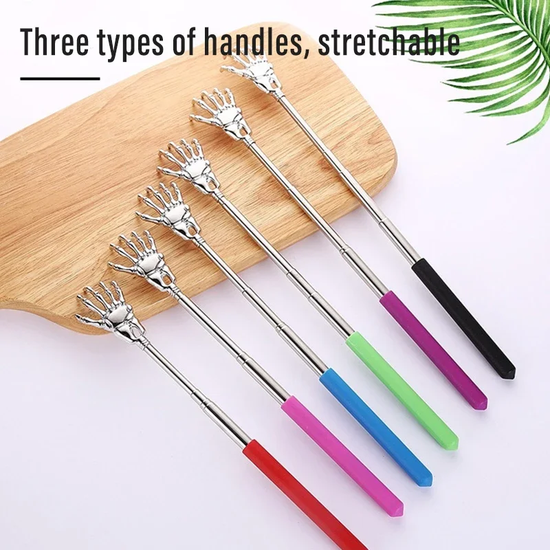 1/2pcs Massager Back Stainless Steel Scratcher Ghost Hand Telescopic Scratching Portable Extendable Products Itch Massage Tools