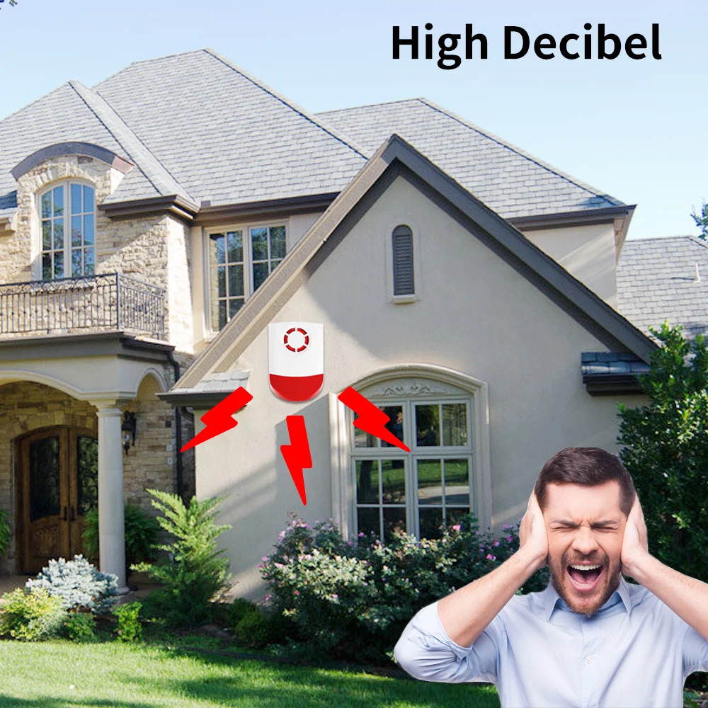 CPVAN Wireless Outdoor Siren Waterproof Alarm 120db High Decibel For Smart Home Security Alarm System