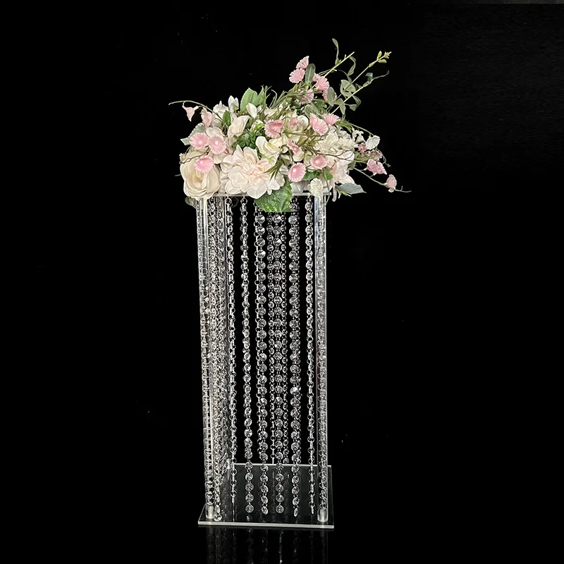 10pcs Acrylic Flower Stand Crysta Wedding porps Display load lead Hotel Table Table center decoration Crystal frame candleholder