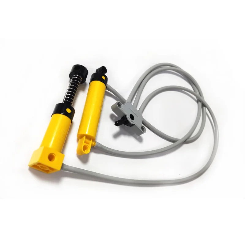 Części do budowy technologicznej pompy pneumatycznej z napędem sprężynowym 19478 Cylinder/Wąż/Włącznik Klocki MOC Akcesoria do zabawek