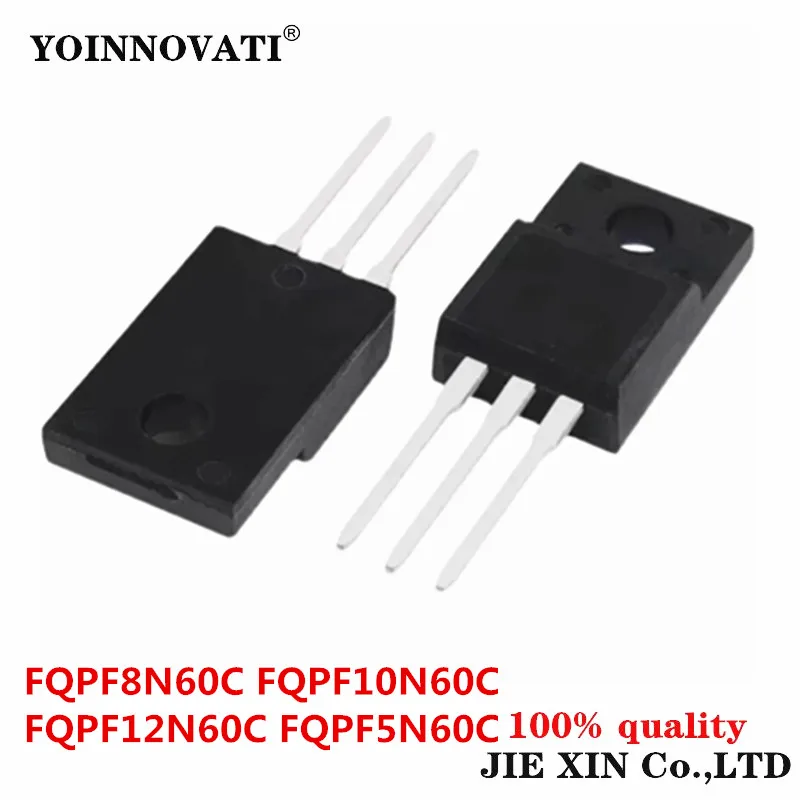 10Pcs FQPF8N60C 8A FQPF10N60C 10A FQPF12N60C 12A FQPF5N60C 5A 600V 8N60C 10N60C 12N60C 5N60C 220 moduleF MOS