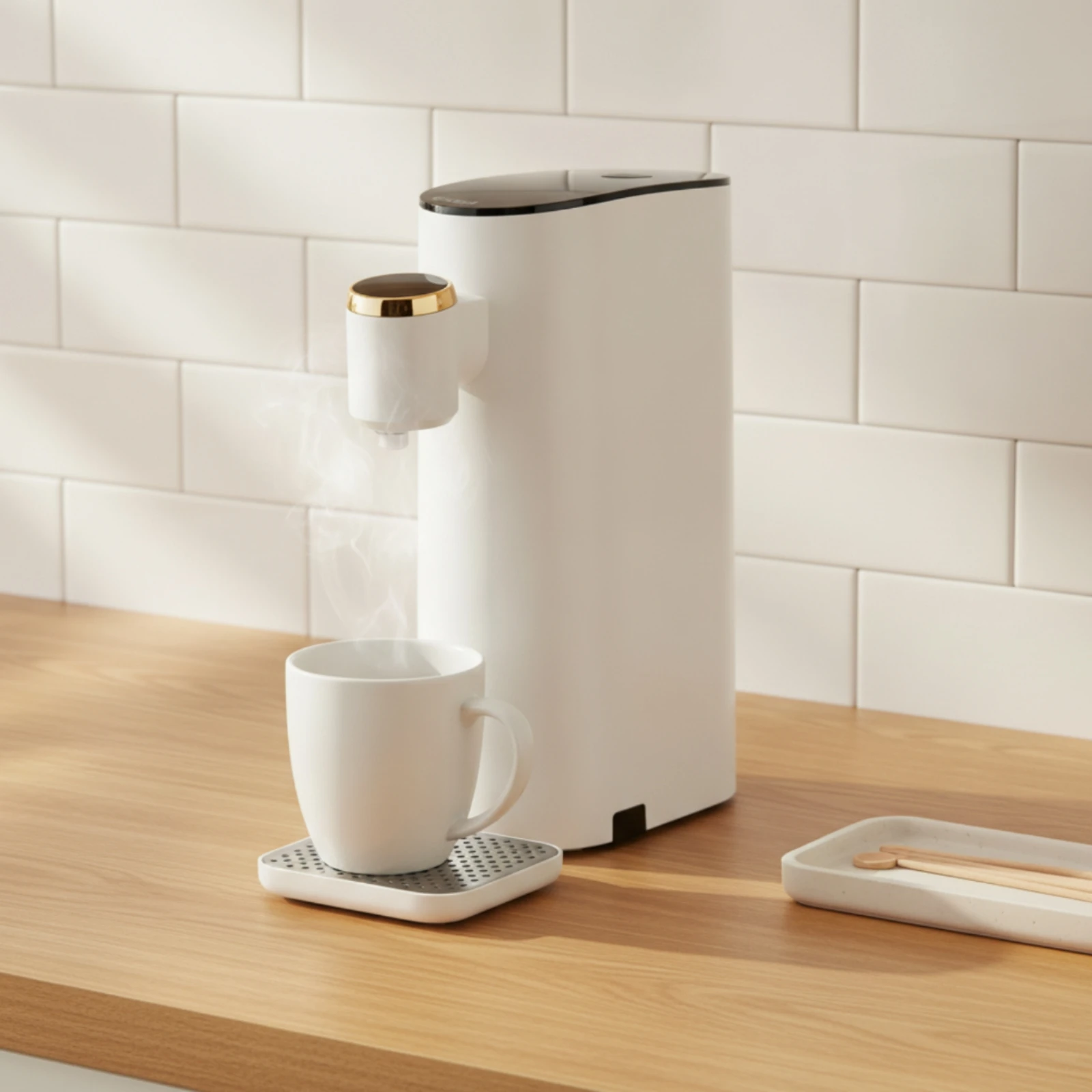 Instant Hot Water Dispenser Food-Grade Countertop Hot Water Dispenser Appliance Compact Portable for Travelers, Travel, Office view 3