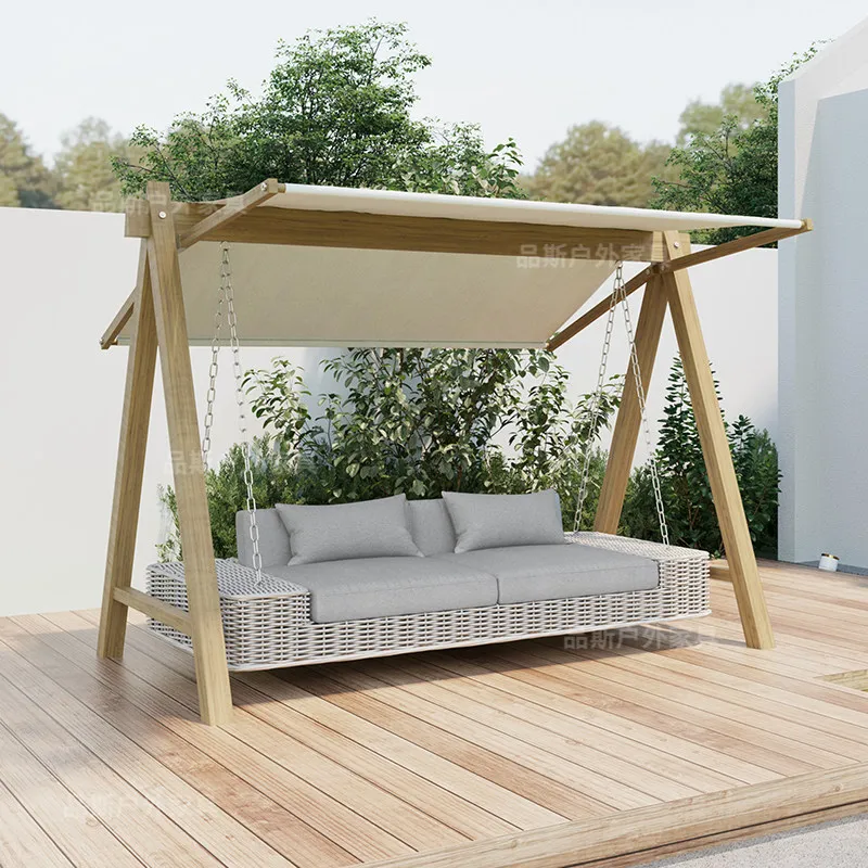 Outdoor swing courtyard hammock garden lazy double rocking chair outdoor terrace household outdoor balcony hanging chair cradle