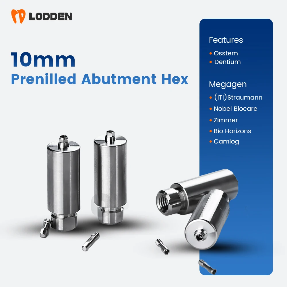 

10mm Dental Premilled Abutment Hex CAD/CAM for Osstem/Dentium/DIO/Megagen - CE Certified Zirconia/Titanium Accessories