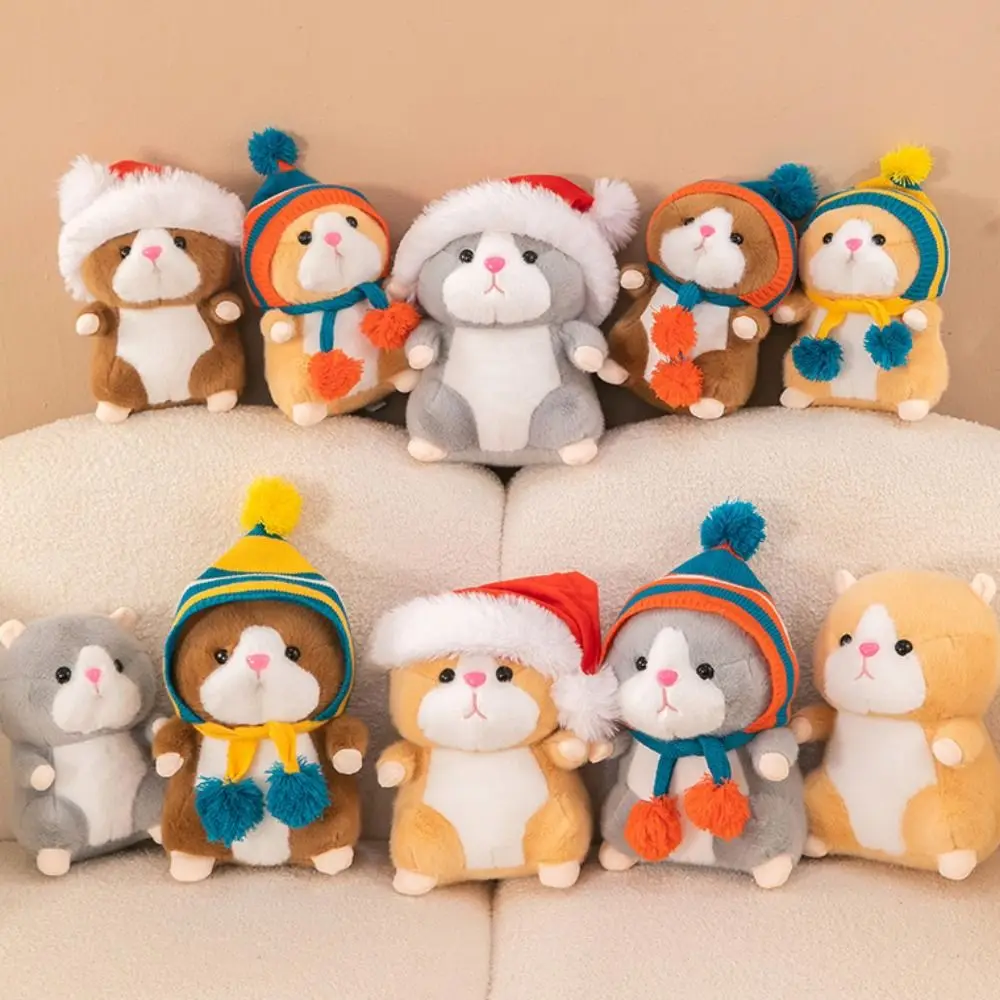

PP Cotton Hamster Plush Toy Fluffy Collection Plush Hamster Doll Comfortable Cartoon Hamster Stuffed Plushie Doll Kids Gifts